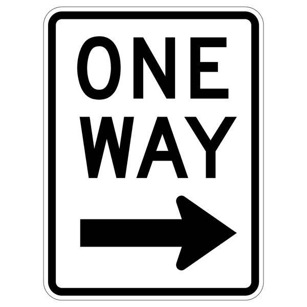 Sign Solutions Usa 18 in Height, 12 in Width, Aluminum, Vertical Rectangle DUS08DWT1218R6-2R - main